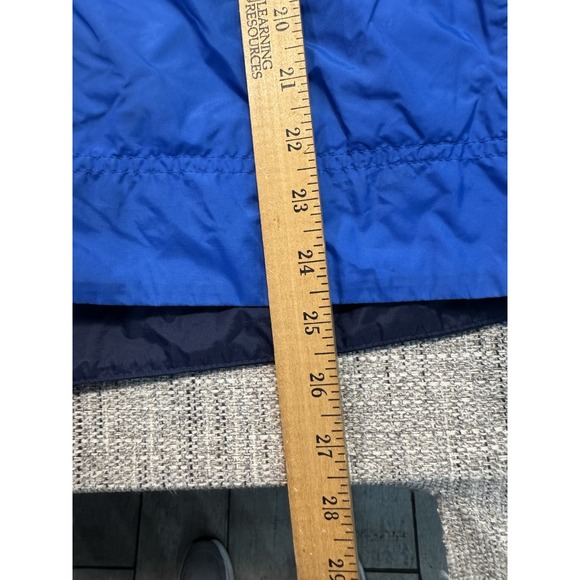 VTG 90s Nike Sideline Jacket - Hooded Windbreaker Lined Royal Blue ‎ LARGE 14/16 - Picture 10 of 16